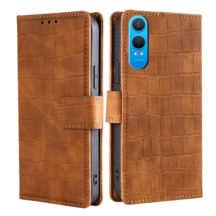 Skin Feel Crocodile Magnetic Clasp Leather Phone Case