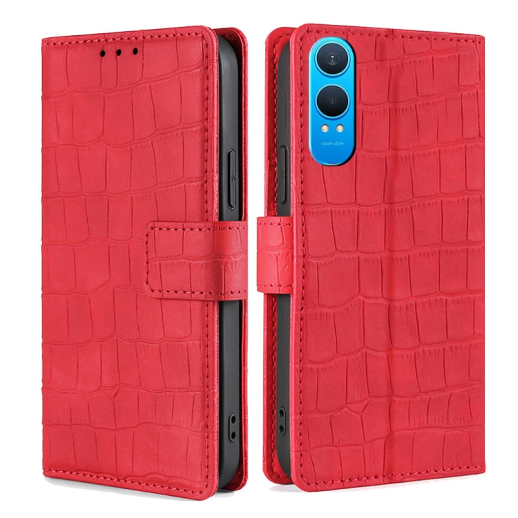 Skin Feel Crocodile Magnetic Clasp Leather Phone Case