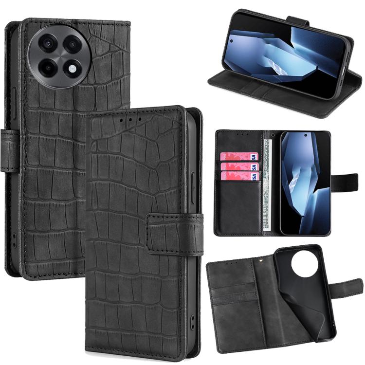 Skin Feel Crocodile Magnetic Clasp Leather Phone Case