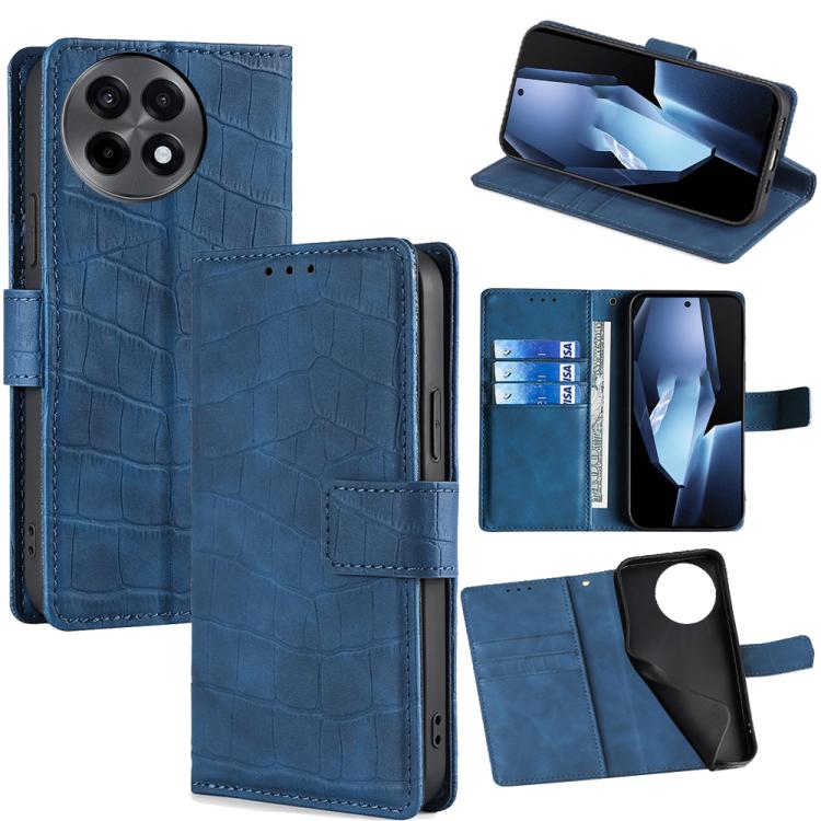 Skin Feel Crocodile Magnetic Clasp Leather Phone Case