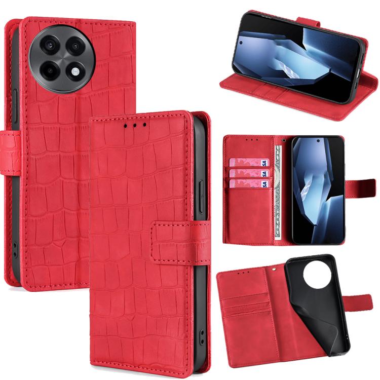 Skin Feel Crocodile Magnetic Clasp Leather Phone Case