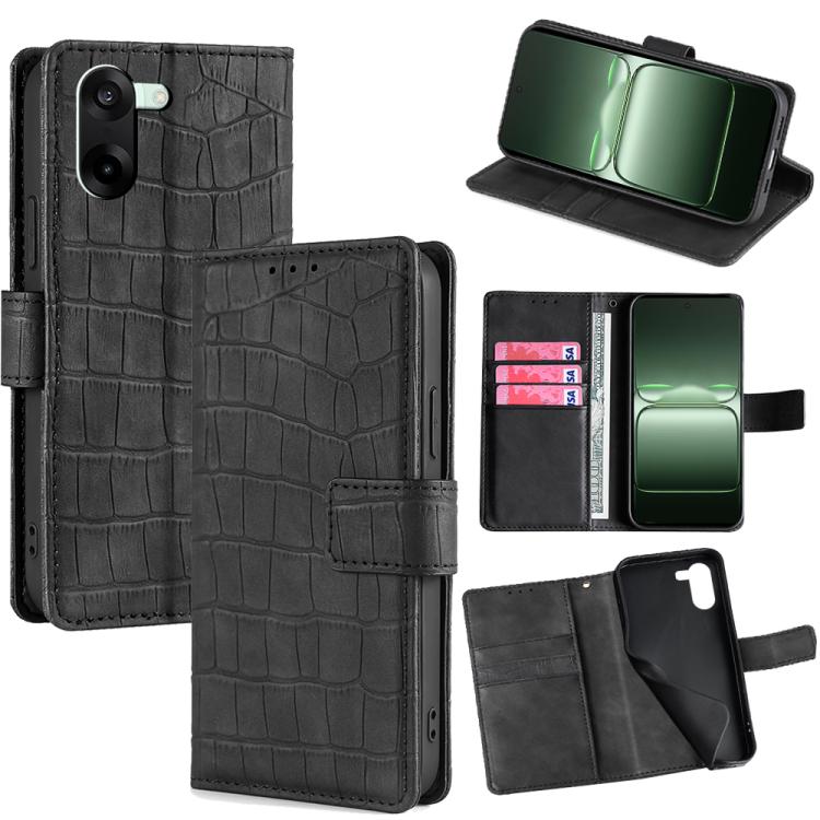 Skin Feel Crocodile Magnetic Clasp Leather Phone Case