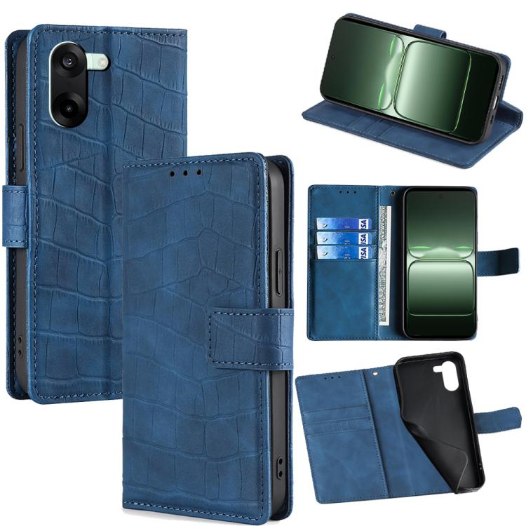Skin Feel Crocodile Magnetic Clasp Leather Phone Case
