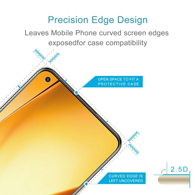 50pcs 0.26mm 9H 2.5D Tempered Glass Film, For Realme 11 (50 PCS)