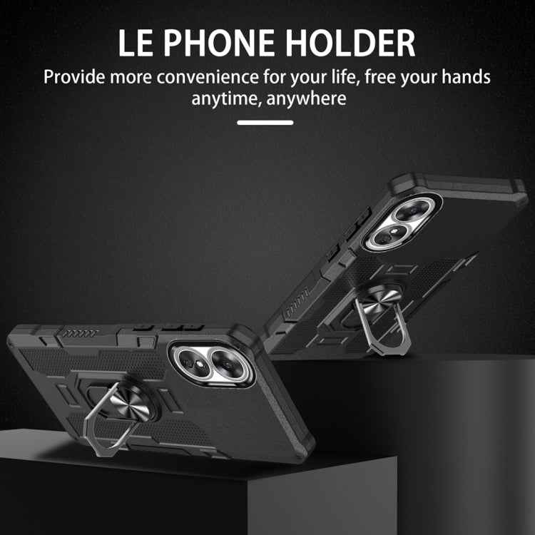 Ring Holder Armor Hybrid Phone Case, For OPPO A17