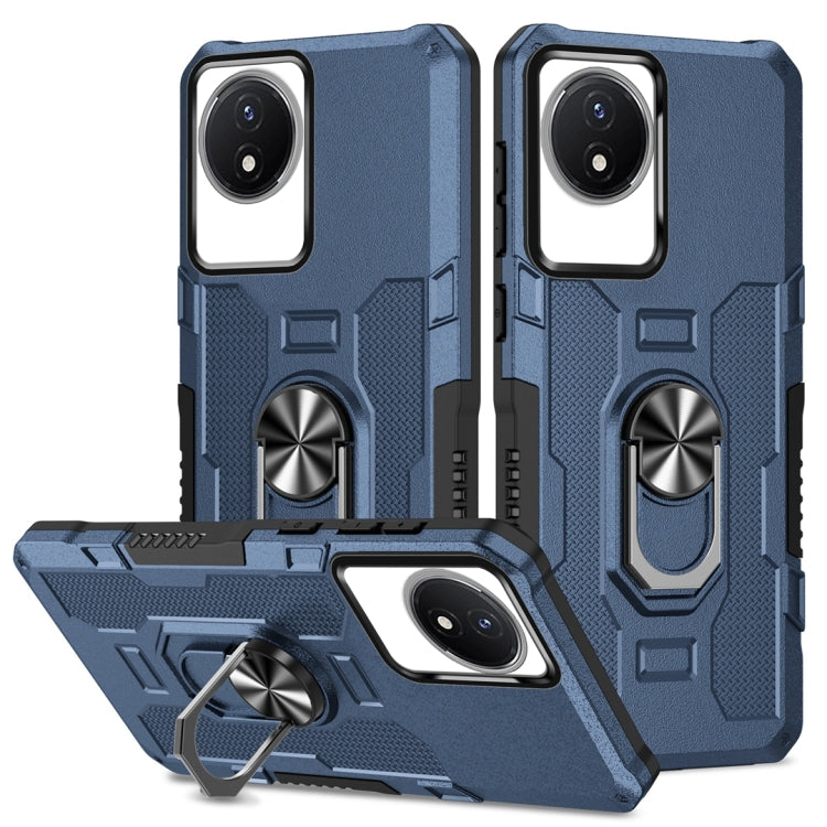 Ring Holder Armor Hybrid Phone Case, For vivo Y02, For vivo V27e, For vivo V27