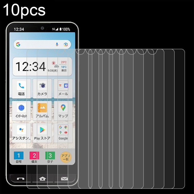 10pcs 0.26mm 9H 2.5D Tempered Glass Film, For Sharp Aquos wish6, For Sharp Aquos R11, For Sharp Aquos Sense10, For Sharp Basio Active2, For Sharp Aquos wish5, For Sharp Basio Active3, For Sharp Aquos Sense9 Plus, For Sharp Aquos Sense9                 ...