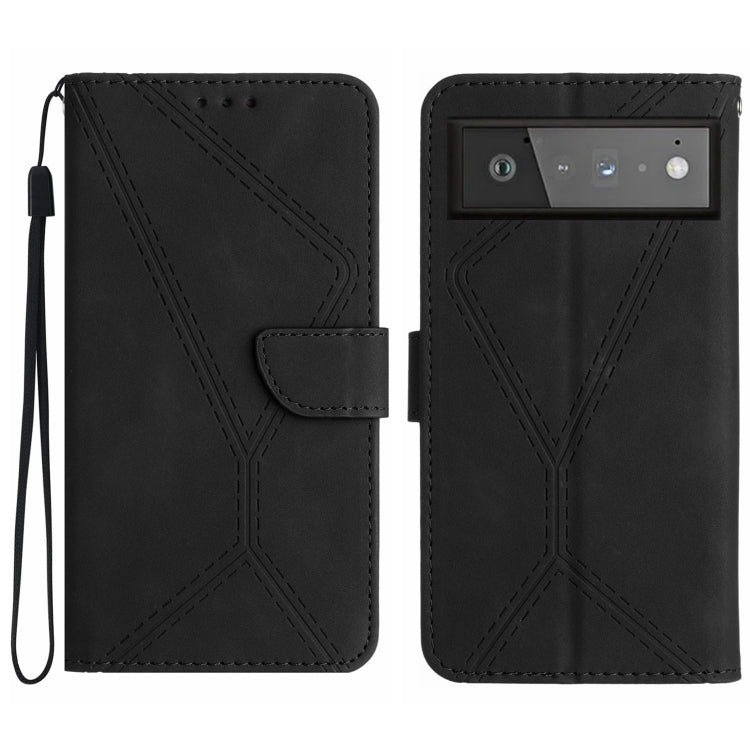 Stitching Embossed Leather Phone Case, For Google Pixel 7, For Google Pixel 7 Pro, For Google Pixel 7a, For Google Pixel 6, For Google Pixel 6 Pro, For Google Pixel 6a