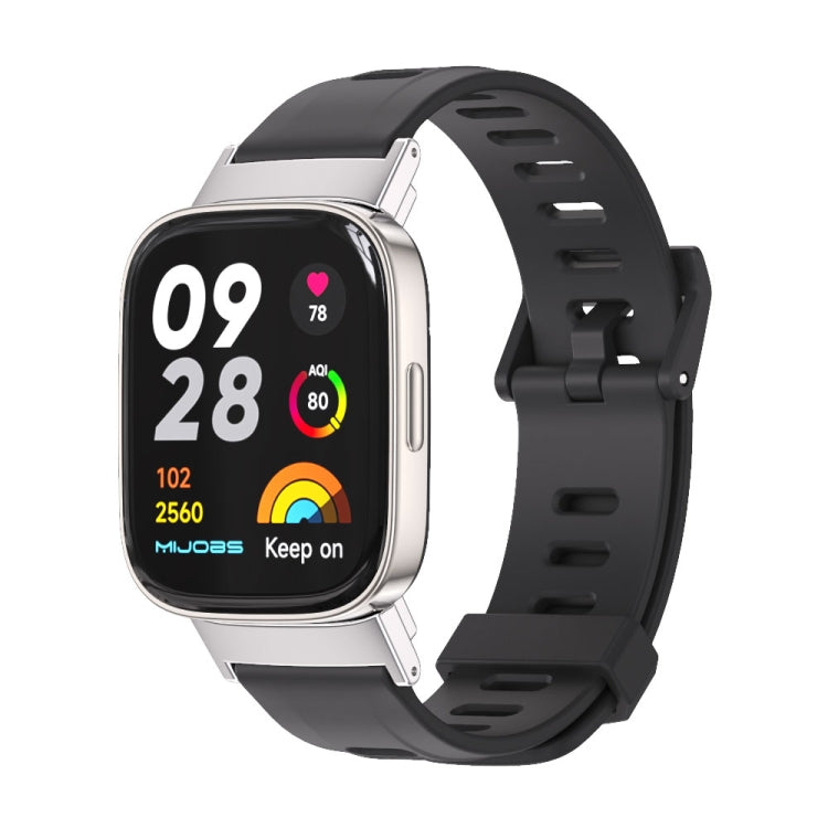 Mijobs Flat Hole Breathable TPU Watch Band