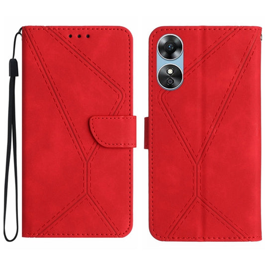 Stitching Embossed Leather Phone Case, For OPPO A17 / A17K, For OPPO A54 4G / A16, For OPPO A54 5G / A74 5G, For OPPO A55s JP, For OPPO A57 4G / A77 4G, For OPPO A78 5G, For OPPO Reno7 A JP, For OPPO Reno8 4G / Reno7 4G