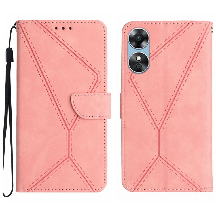Stitching Embossed Leather Phone Case, For OPPO A17 / A17K, For OPPO A54 4G / A16, For OPPO A54 5G / A74 5G, For OPPO A55s JP, For OPPO A57 4G / A77 4G, For OPPO A78 5G, For OPPO Reno7 A JP, For OPPO Reno8 4G / Reno7 4G