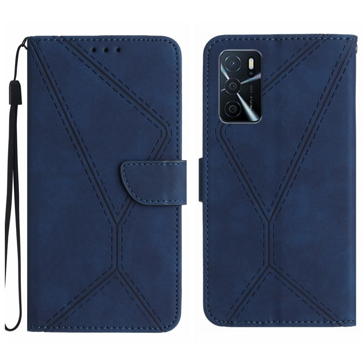 Stitching Embossed Leather Phone Case, For OPPO A17 / A17K, For OPPO A54 4G / A16, For OPPO A54 5G / A74 5G, For OPPO A55s JP, For OPPO A57 4G / A77 4G, For OPPO A78 5G, For OPPO Reno7 A JP, For OPPO Reno8 4G / Reno7 4G
