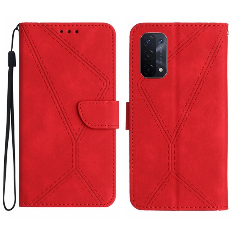 Stitching Embossed Leather Phone Case, For OPPO A17 / A17K, For OPPO A54 4G / A16, For OPPO A54 5G / A74 5G, For OPPO A55s JP, For OPPO A57 4G / A77 4G, For OPPO A78 5G, For OPPO Reno7 A JP, For OPPO Reno8 4G / Reno7 4G