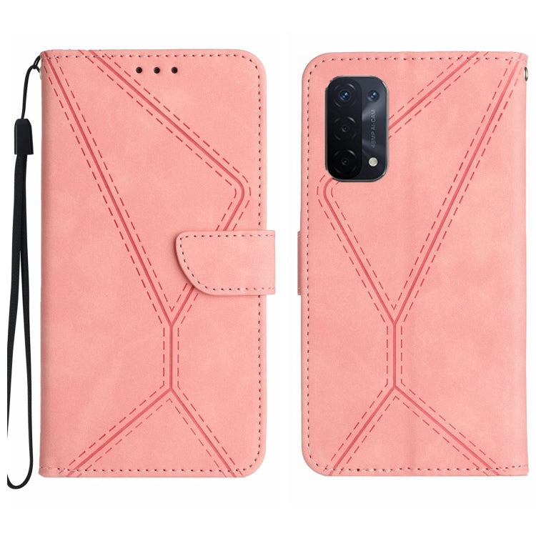 Stitching Embossed Leather Phone Case, For OPPO A17 / A17K, For OPPO A54 4G / A16, For OPPO A54 5G / A74 5G, For OPPO A55s JP, For OPPO A57 4G / A77 4G, For OPPO A78 5G, For OPPO Reno7 A JP, For OPPO Reno8 4G / Reno7 4G