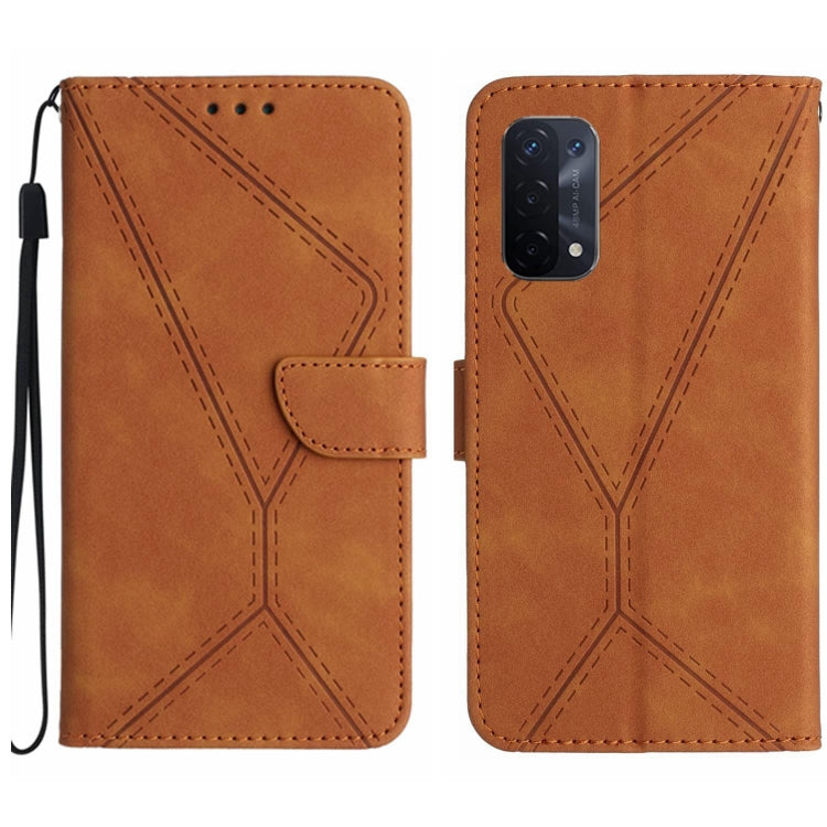 Stitching Embossed Leather Phone Case, For OPPO A17 / A17K, For OPPO A54 4G / A16, For OPPO A54 5G / A74 5G, For OPPO A55s JP, For OPPO A57 4G / A77 4G, For OPPO A78 5G, For OPPO Reno7 A JP, For OPPO Reno8 4G / Reno7 4G