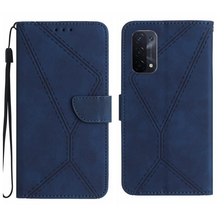 Stitching Embossed Leather Phone Case, For OPPO A17 / A17K, For OPPO A54 4G / A16, For OPPO A54 5G / A74 5G, For OPPO A55s JP, For OPPO A57 4G / A77 4G, For OPPO A78 5G, For OPPO Reno7 A JP, For OPPO Reno8 4G / Reno7 4G