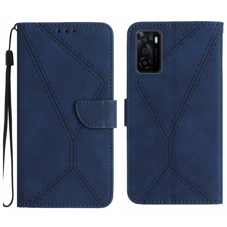 Stitching Embossed Leather Phone Case, For OPPO A17 / A17K, For OPPO A54 4G / A16, For OPPO A54 5G / A74 5G, For OPPO A55s JP, For OPPO A57 4G / A77 4G, For OPPO A78 5G, For OPPO Reno7 A JP, For OPPO Reno8 4G / Reno7 4G