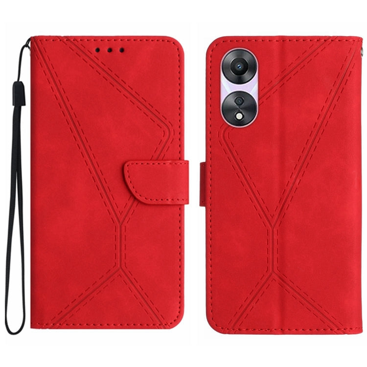 Stitching Embossed Leather Phone Case, For OPPO A17 / A17K, For OPPO A54 4G / A16, For OPPO A54 5G / A74 5G, For OPPO A55s JP, For OPPO A57 4G / A77 4G, For OPPO A78 5G, For OPPO Reno7 A JP, For OPPO Reno8 4G / Reno7 4G