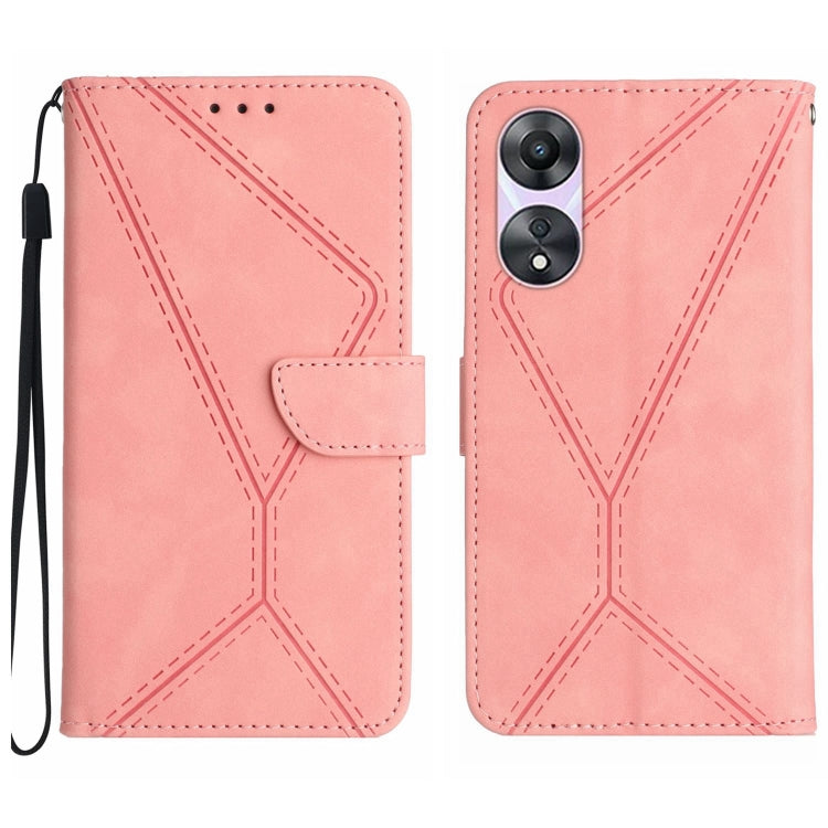 Stitching Embossed Leather Phone Case, For OPPO A17 / A17K, For OPPO A54 4G / A16, For OPPO A54 5G / A74 5G, For OPPO A55s JP, For OPPO A57 4G / A77 4G, For OPPO A78 5G, For OPPO Reno7 A JP, For OPPO Reno8 4G / Reno7 4G