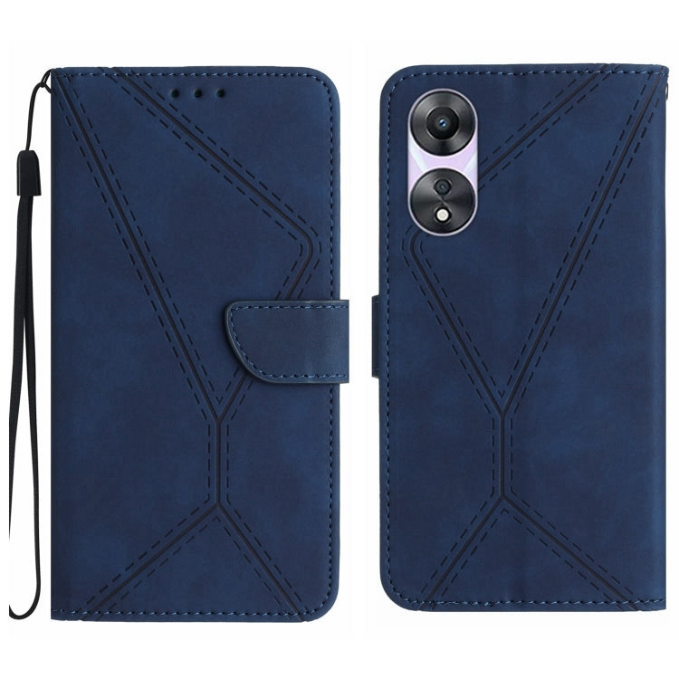 Stitching Embossed Leather Phone Case, For OPPO A17 / A17K, For OPPO A54 4G / A16, For OPPO A54 5G / A74 5G, For OPPO A55s JP, For OPPO A57 4G / A77 4G, For OPPO A78 5G, For OPPO Reno7 A JP, For OPPO Reno8 4G / Reno7 4G