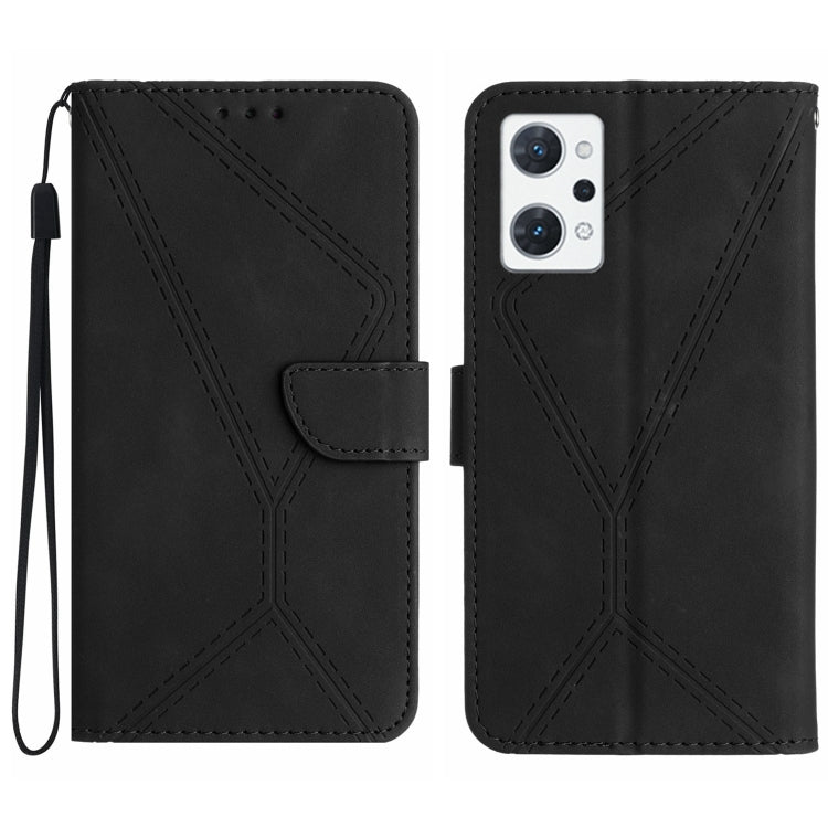 Stitching Embossed Leather Phone Case, For OPPO A17 / A17K, For OPPO A54 4G / A16, For OPPO A54 5G / A74 5G, For OPPO A55s JP, For OPPO A57 4G / A77 4G, For OPPO A78 5G, For OPPO Reno7 A JP, For OPPO Reno8 4G / Reno7 4G