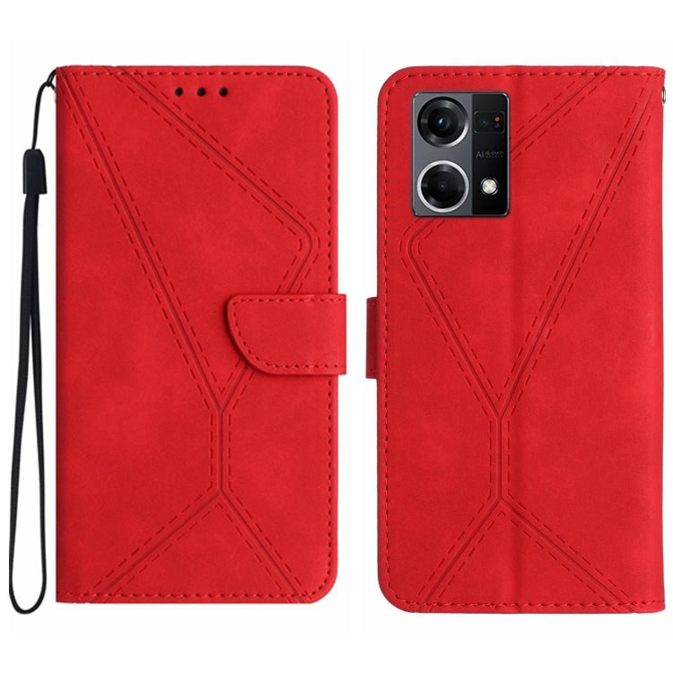 Stitching Embossed Leather Phone Case, For OPPO A17 / A17K, For OPPO A54 4G / A16, For OPPO A54 5G / A74 5G, For OPPO A55s JP, For OPPO A57 4G / A77 4G, For OPPO A78 5G, For OPPO Reno7 A JP, For OPPO Reno8 4G / Reno7 4G