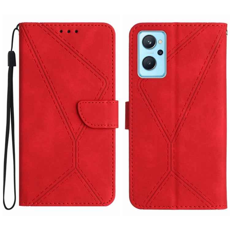 Stitching Embossed Leather Phone Case, For Realme C31, For Realme C55, For Realme 9i / OPPO A36 4G, For Realme 10 4G, For Realme 10 5G / 9i 5G, For Realme 10 Pro+, For Realme C33 2023 / 2022, For Realme C35