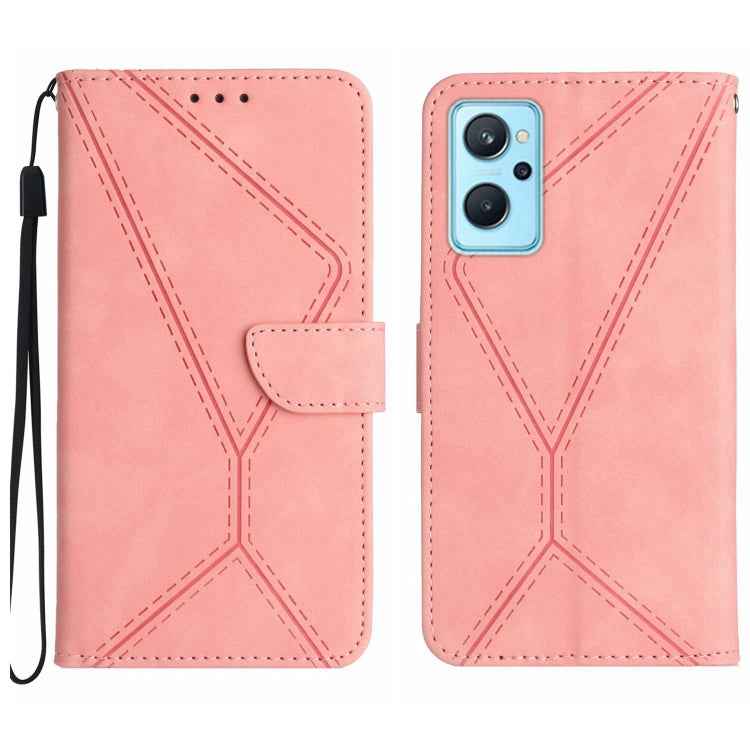 Stitching Embossed Leather Phone Case, For Realme C31, For Realme C55, For Realme 9i / OPPO A36 4G, For Realme 10 4G, For Realme 10 5G / 9i 5G, For Realme 10 Pro+, For Realme C33 2023 / 2022, For Realme C35
