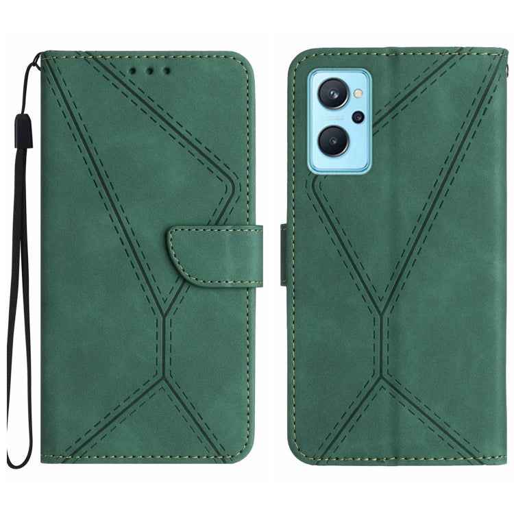 Stitching Embossed Leather Phone Case, For Realme C31, For Realme C55, For Realme 9i / OPPO A36 4G, For Realme 10 4G, For Realme 10 5G / 9i 5G, For Realme 10 Pro+, For Realme C33 2023 / 2022, For Realme C35