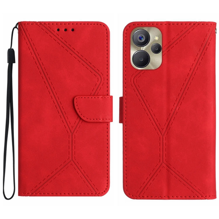 Stitching Embossed Leather Phone Case, For Realme C31, For Realme C55, For Realme 9i / OPPO A36 4G, For Realme 10 4G, For Realme 10 5G / 9i 5G, For Realme 10 Pro+, For Realme C33 2023 / 2022, For Realme C35