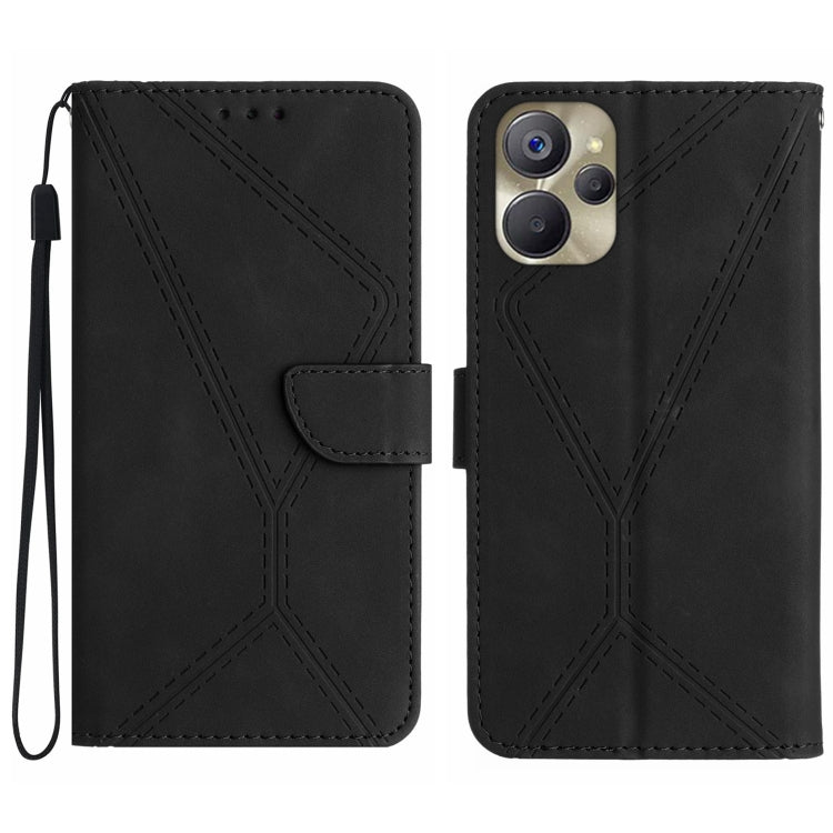 Stitching Embossed Leather Phone Case, For Realme C31, For Realme C55, For Realme 9i / OPPO A36 4G, For Realme 10 4G, For Realme 10 5G / 9i 5G, For Realme 10 Pro+, For Realme C33 2023 / 2022, For Realme C35