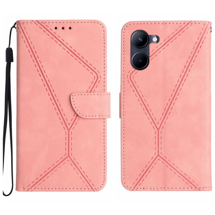 Stitching Embossed Leather Phone Case, For Realme C31, For Realme C55, For Realme 9i / OPPO A36 4G, For Realme 10 4G, For Realme 10 5G / 9i 5G, For Realme 10 Pro+, For Realme C33 2023 / 2022, For Realme C35