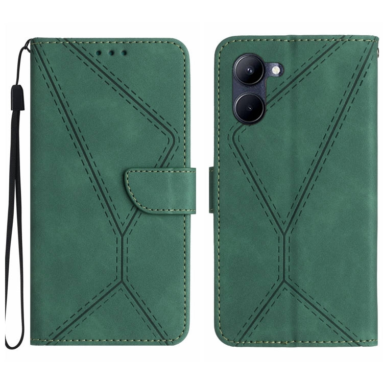 Stitching Embossed Leather Phone Case, For Realme C31, For Realme C55, For Realme 9i / OPPO A36 4G, For Realme 10 4G, For Realme 10 5G / 9i 5G, For Realme 10 Pro+, For Realme C33 2023 / 2022, For Realme C35