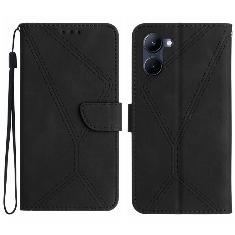 Stitching Embossed Leather Phone Case, For Realme C31, For Realme C55, For Realme 9i / OPPO A36 4G, For Realme 10 4G, For Realme 10 5G / 9i 5G, For Realme 10 Pro+, For Realme C33 2023 / 2022, For Realme C35