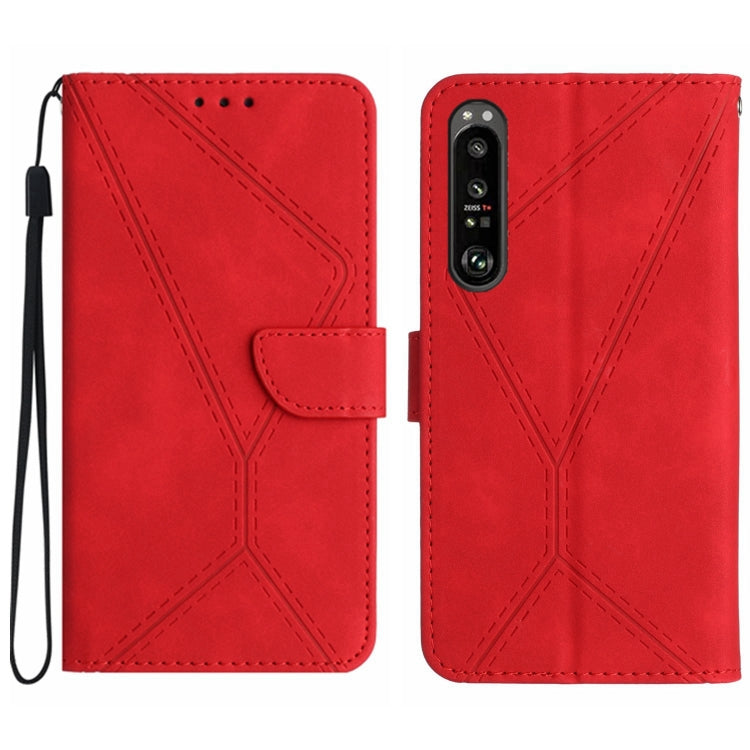 Stitching Embossed Leather Phone Case, For Sony Xperia 1 III, For Sony Xperia 1 IV, For Sony Xperia 1 V, For Sony Xperia 5 III, For Sony Xperia 5 IV, For Sony Xperia 5 V, For Sony Xperia 10 III, For Sony Xperia 10 IV