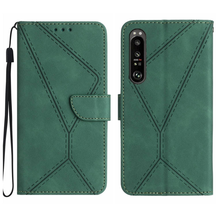 Stitching Embossed Leather Phone Case, For Sony Xperia 1 III, For Sony Xperia 1 IV, For Sony Xperia 1 V, For Sony Xperia 5 III, For Sony Xperia 5 IV, For Sony Xperia 5 V, For Sony Xperia 10 III, For Sony Xperia 10 IV