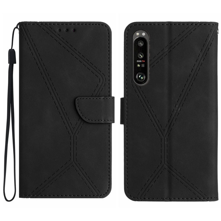 Stitching Embossed Leather Phone Case, For Sony Xperia 1 III, For Sony Xperia 1 IV, For Sony Xperia 1 V, For Sony Xperia 5 III, For Sony Xperia 5 IV, For Sony Xperia 5 V, For Sony Xperia 10 III, For Sony Xperia 10 IV