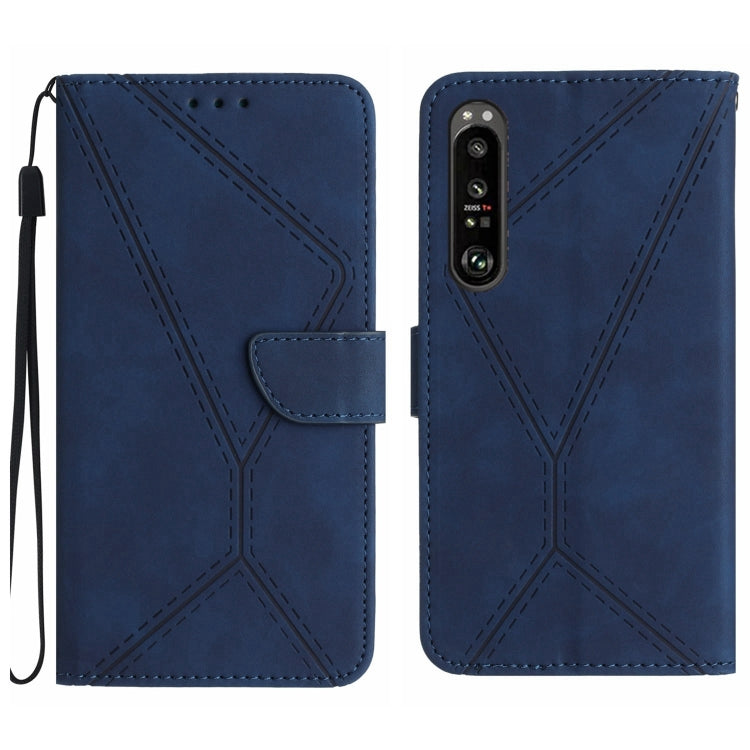 Stitching Embossed Leather Phone Case, For Sony Xperia 1 III, For Sony Xperia 1 IV, For Sony Xperia 1 V, For Sony Xperia 5 III, For Sony Xperia 5 IV, For Sony Xperia 5 V, For Sony Xperia 10 III, For Sony Xperia 10 IV