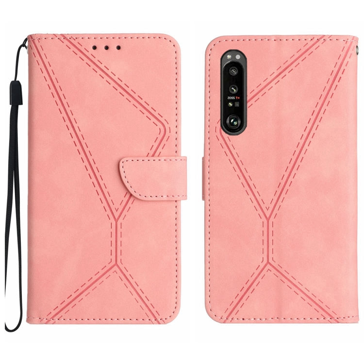 Stitching Embossed Leather Phone Case, For Sony Xperia 1 III, For Sony Xperia 1 IV, For Sony Xperia 1 V, For Sony Xperia 5 III, For Sony Xperia 5 IV, For Sony Xperia 5 V, For Sony Xperia 10 III, For Sony Xperia 10 IV