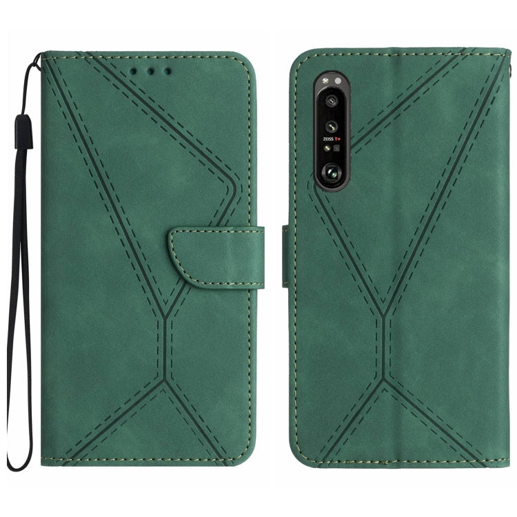 Stitching Embossed Leather Phone Case, For Sony Xperia 1 III, For Sony Xperia 1 IV, For Sony Xperia 1 V, For Sony Xperia 5 III, For Sony Xperia 5 IV, For Sony Xperia 5 V, For Sony Xperia 10 III, For Sony Xperia 10 IV