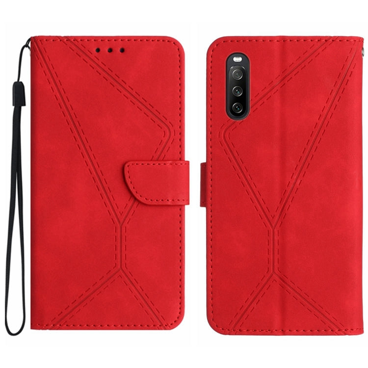 Stitching Embossed Leather Phone Case, For Sony Xperia 1 III, For Sony Xperia 1 IV, For Sony Xperia 1 V, For Sony Xperia 5 III, For Sony Xperia 5 IV, For Sony Xperia 5 V, For Sony Xperia 10 III, For Sony Xperia 10 IV