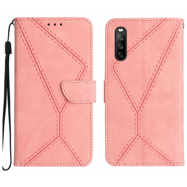 Stitching Embossed Leather Phone Case, For Sony Xperia 1 III, For Sony Xperia 1 IV, For Sony Xperia 1 V, For Sony Xperia 5 III, For Sony Xperia 5 IV, For Sony Xperia 5 V, For Sony Xperia 10 III, For Sony Xperia 10 IV