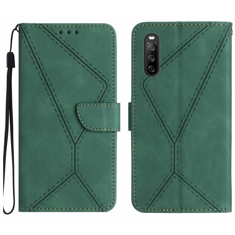 Stitching Embossed Leather Phone Case, For Sony Xperia 1 III, For Sony Xperia 1 IV, For Sony Xperia 1 V, For Sony Xperia 5 III, For Sony Xperia 5 IV, For Sony Xperia 5 V, For Sony Xperia 10 III, For Sony Xperia 10 IV