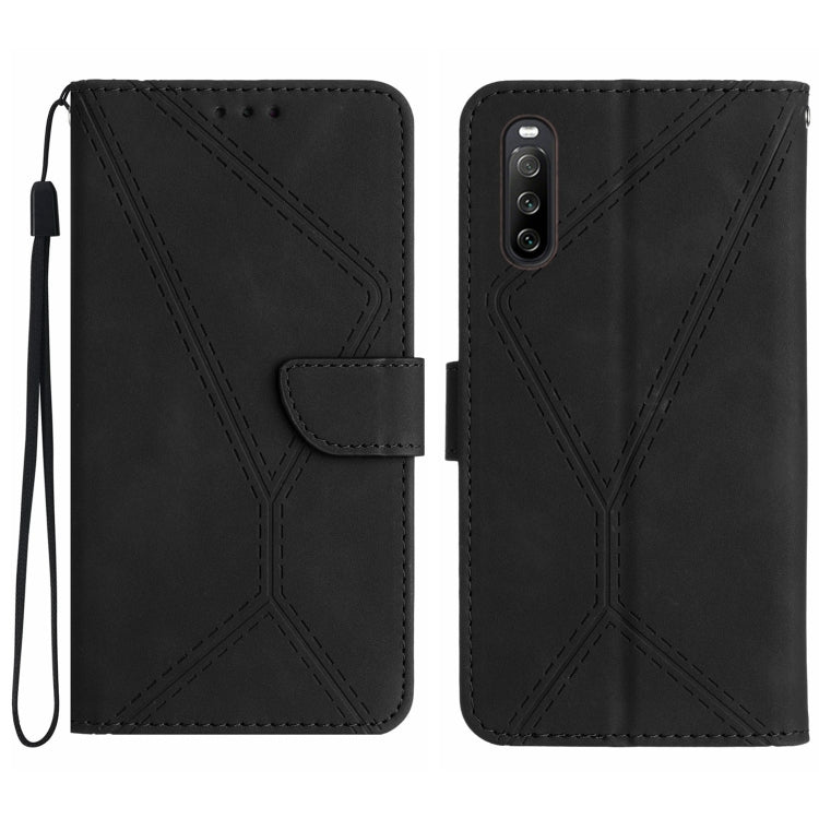 Stitching Embossed Leather Phone Case, For Sony Xperia 1 III, For Sony Xperia 1 IV, For Sony Xperia 1 V, For Sony Xperia 5 III, For Sony Xperia 5 IV, For Sony Xperia 5 V, For Sony Xperia 10 III, For Sony Xperia 10 IV