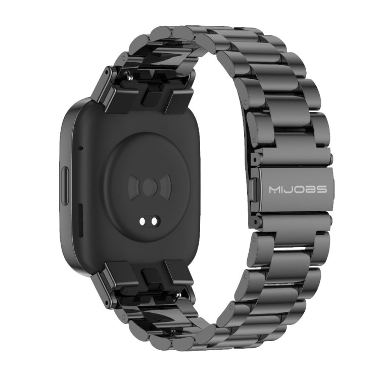 Mijobs Three-Bead Metal Stainless Steel Watch Band