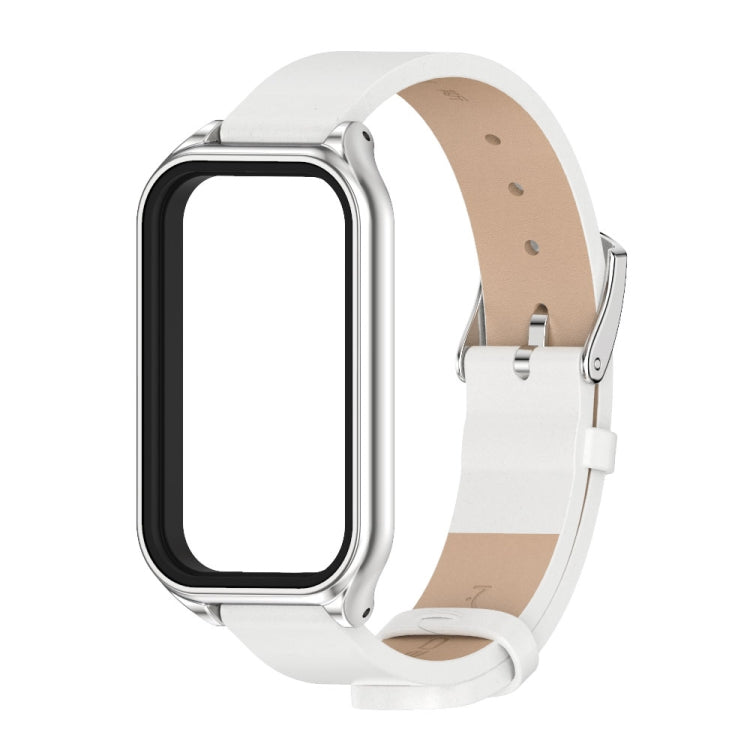 Mijobs Metal Shell Microfiber PU Leather Watch Band