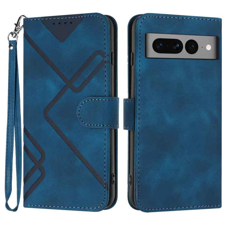 Line Pattern Skin Feel Leather Phone Case, For Google Pixel 10a, For Google Pixel 10 Pro XL, For Google Pixel 10 / Pixel 10 Pro, For Google Pixel 9a, For Google Pixel 9 Pro, For Google Pixel 9, For Google Pixel 8a, For Google Pixel 7 Pro 5G