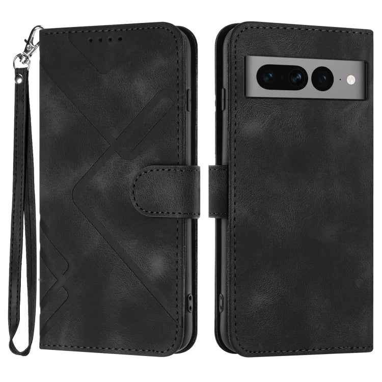 Line Pattern Skin Feel Leather Phone Case, For Google Pixel 10a, For Google Pixel 10 Pro XL, For Google Pixel 10 / Pixel 10 Pro, For Google Pixel 9a, For Google Pixel 9 Pro, For Google Pixel 9, For Google Pixel 8a, For Google Pixel 7 Pro 5G