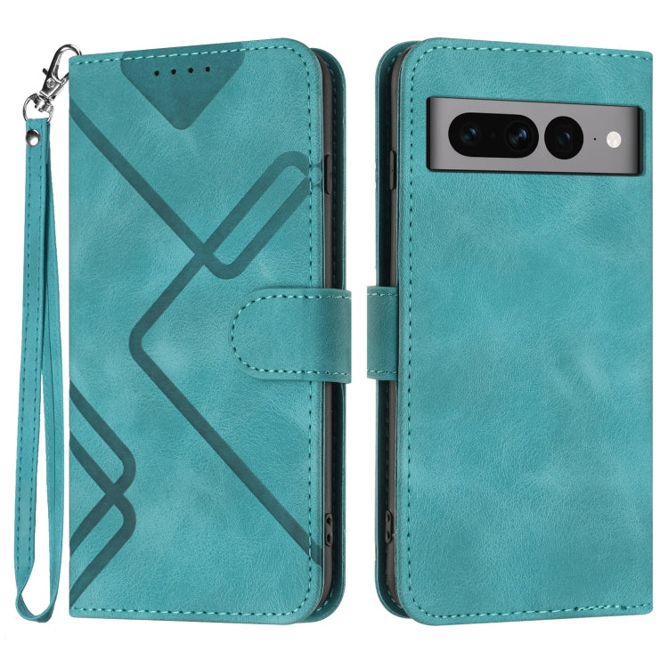 Line Pattern Skin Feel Leather Phone Case, For Google Pixel 10a, For Google Pixel 10 Pro XL, For Google Pixel 10 / Pixel 10 Pro, For Google Pixel 9a, For Google Pixel 9 Pro, For Google Pixel 9, For Google Pixel 8a, For Google Pixel 7 Pro 5G
