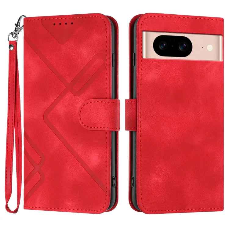 Line Pattern Skin Feel Leather Phone Case, For Google Pixel 10a, For Google Pixel 10 Pro XL, For Google Pixel 10 / Pixel 10 Pro, For Google Pixel 9a, For Google Pixel 9 Pro, For Google Pixel 9, For Google Pixel 8a, For Google Pixel 7 Pro 5G